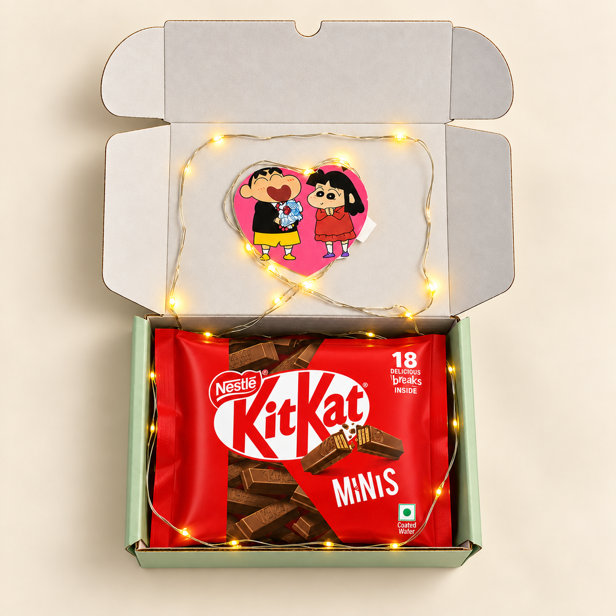 KitKat jewellery — With Box open mint gift box with Nestlé KitKat Minis