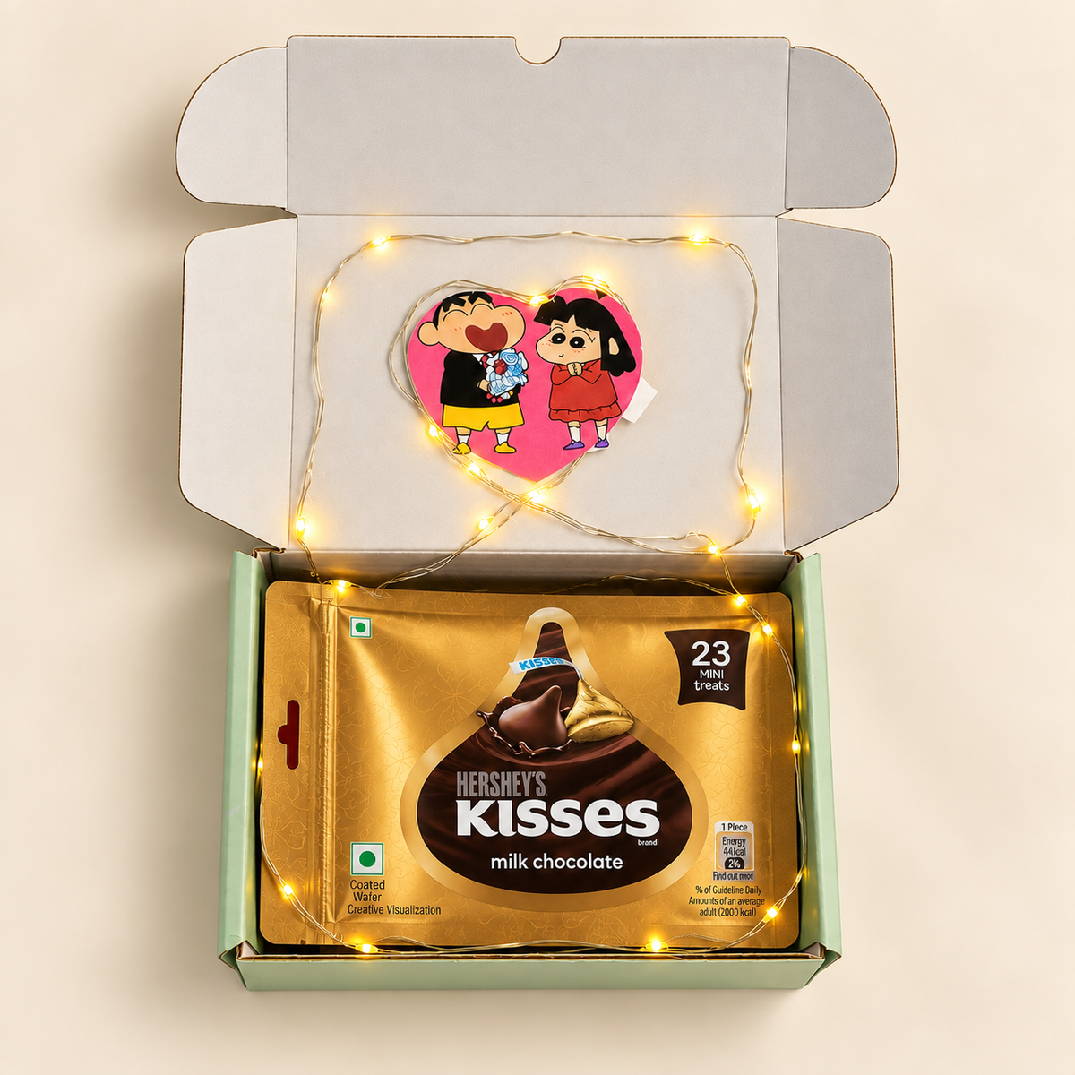 Kisses jewellery Chocolates — With Box open mint gift box with Hershey’s Kisses