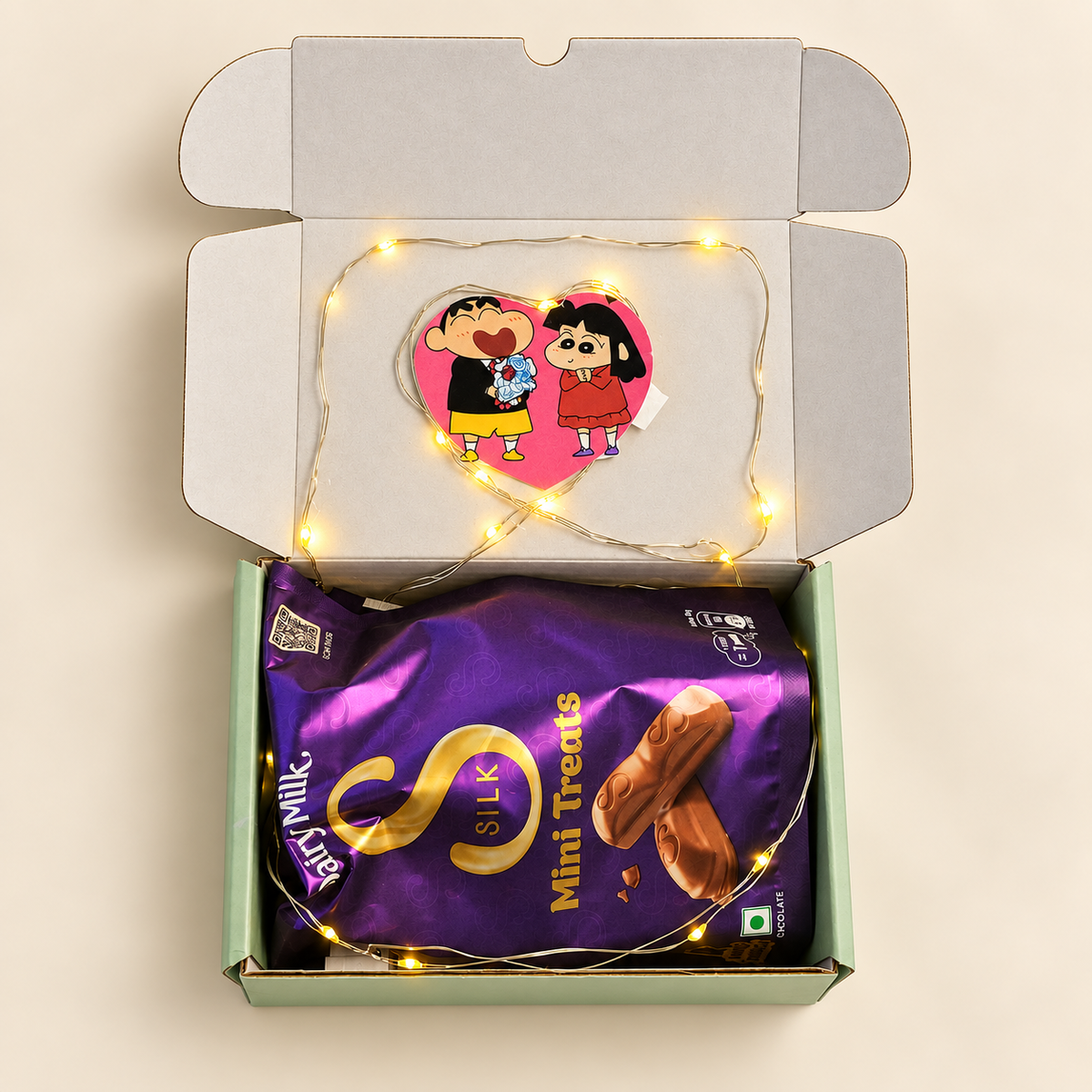 Jewellery Chocolates (silk mini treats) — With Box open presentation with Dairy Milk Silk Mini Treats