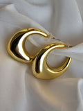 Steel Gold Plated  Earrings