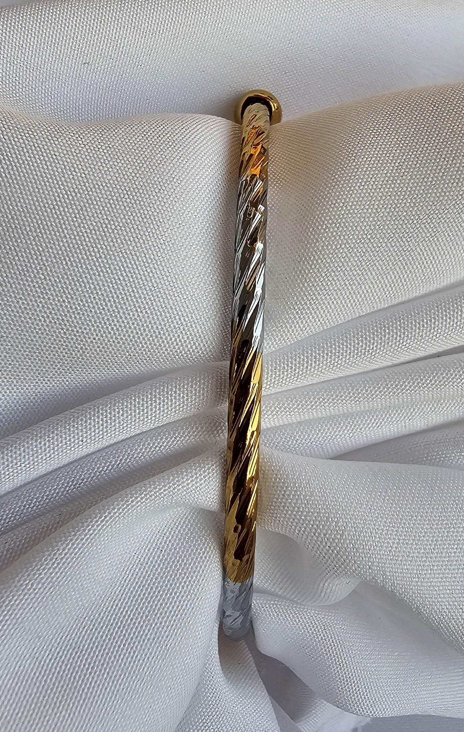 Gold Silver Plated Dual Tone Bracelet/kada