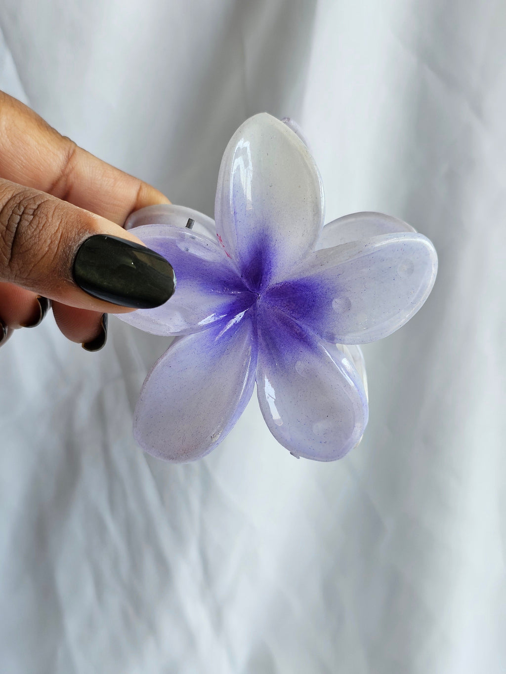 Flower hair clip ( Green, Yellow, purple)