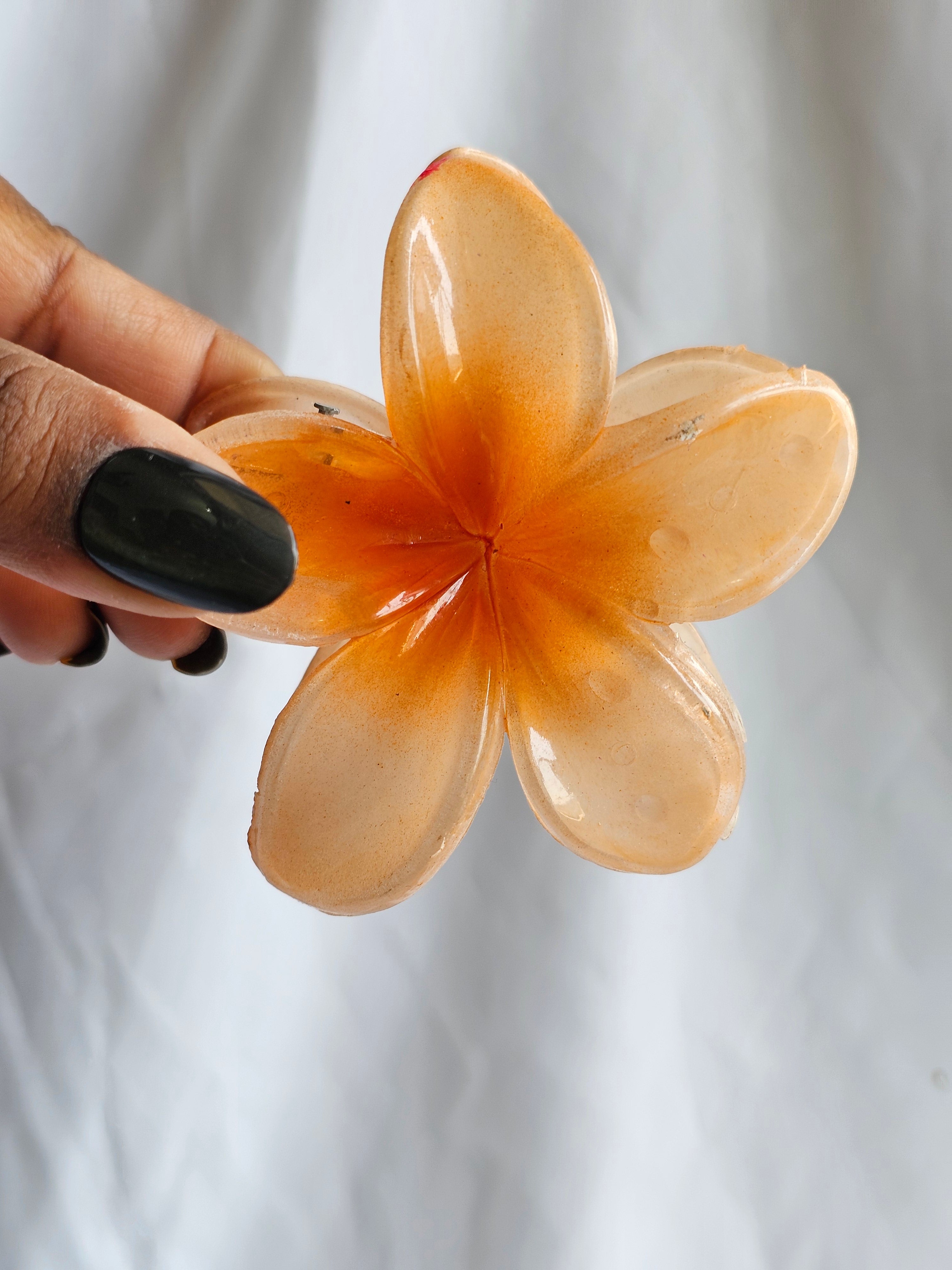 Flower hair clip (Orange)
