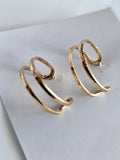 Sleek Double Hoops
