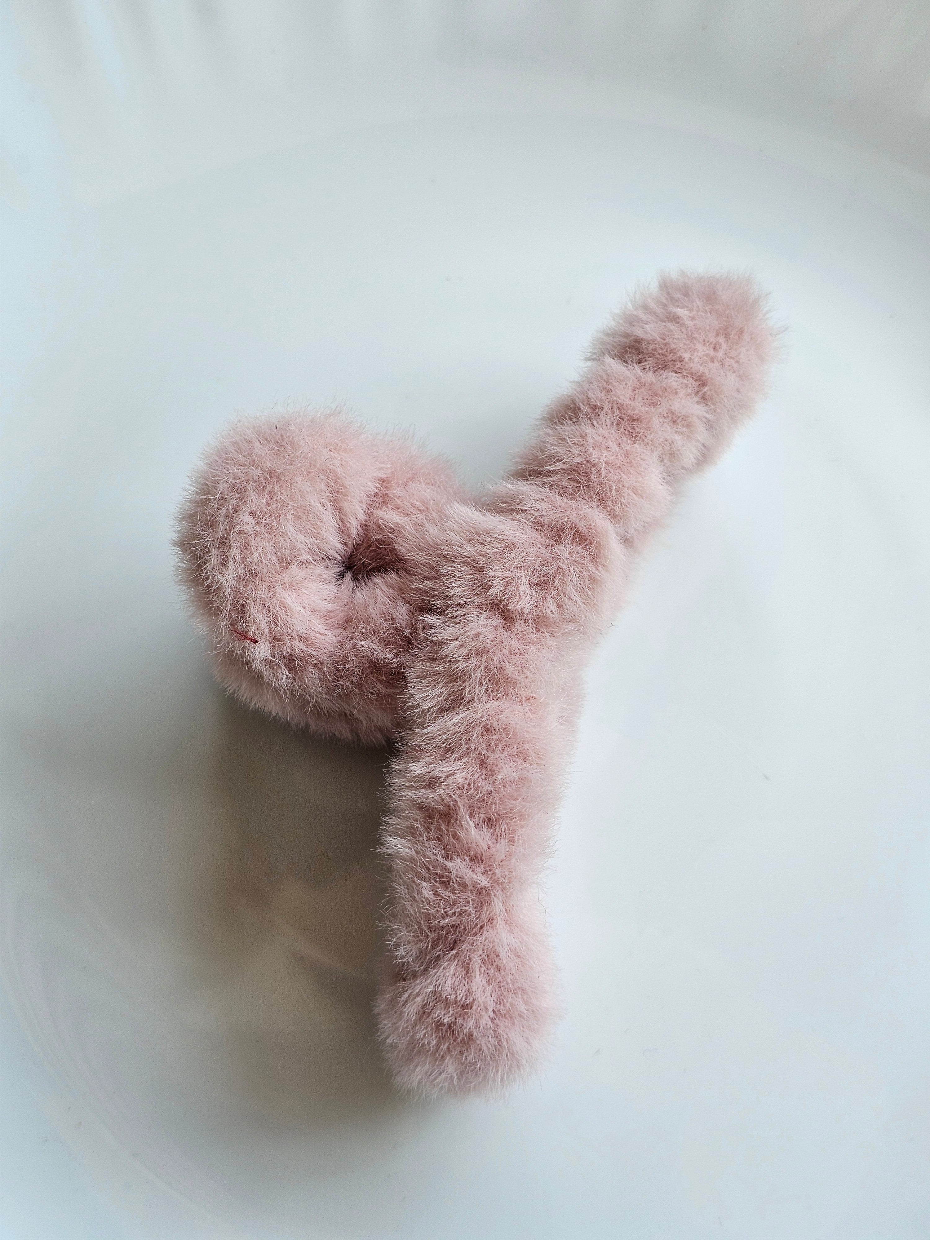 Plush fur hair clip
