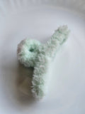 Plush fur hair clip