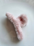 Plush fur hair clip
