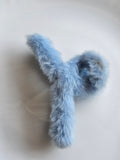 Plush fur hair clip