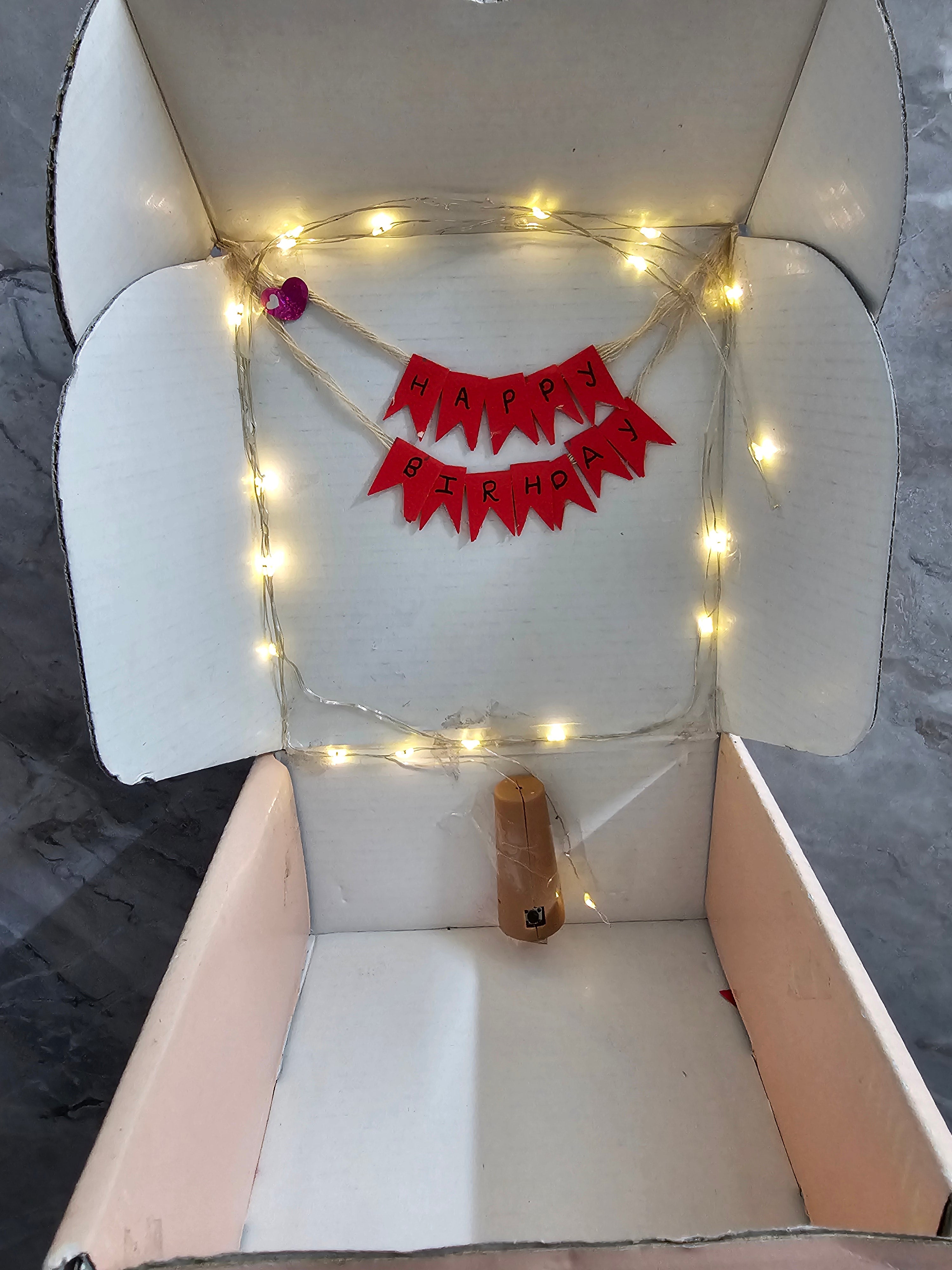 Birthday box with lighting