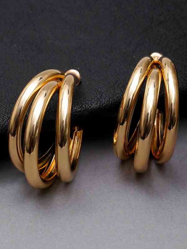 Gold-Plated Hoop Earrings