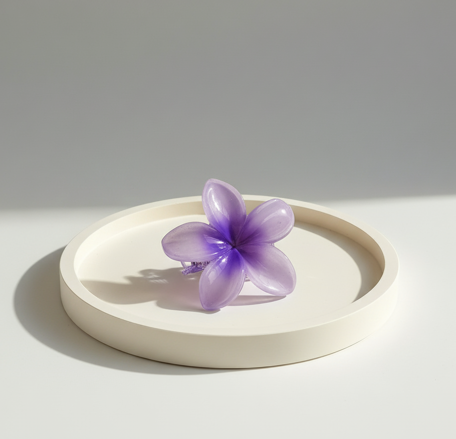 Flower Hair Clip ( purple)