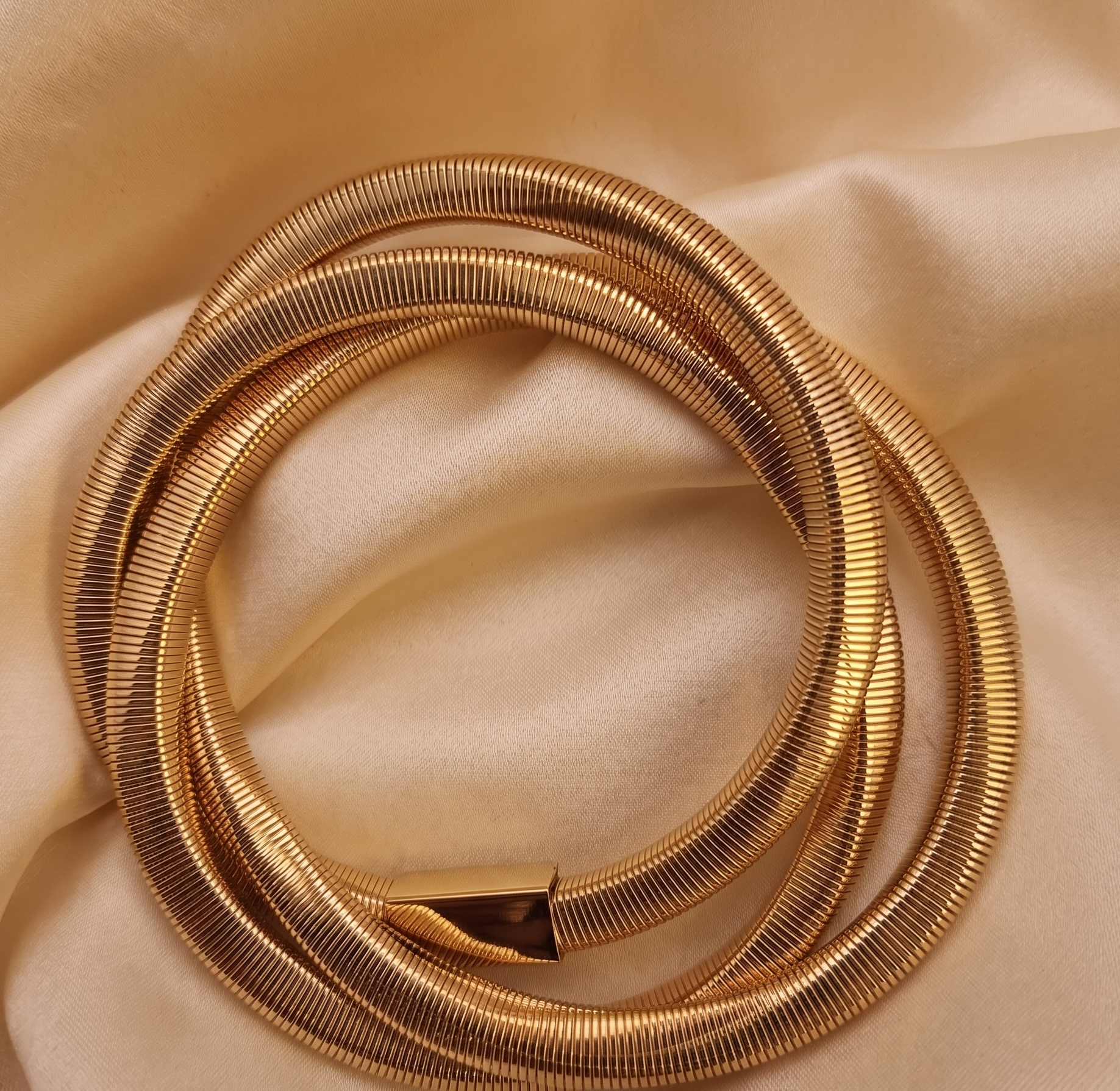 Triple-layer wrap snake Bracelet