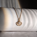 Golden Seashell Pearl pendent