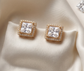 Royal Square Stud Earrings