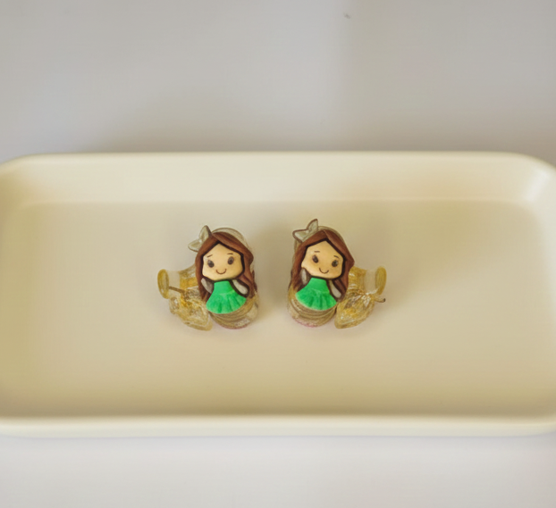 Doll Hair Clip (green)