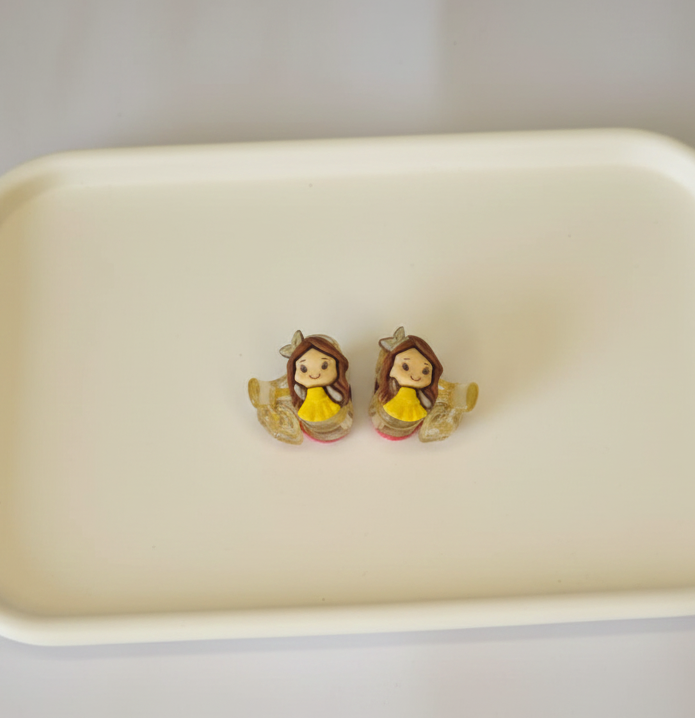 Doll Hair Clips ( Yellow)