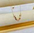 Multicolor Tulip Pendant Necklace