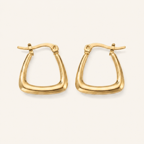 Anti-Tarnish Geometric Hoop Earrings — product photo