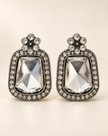 Clear Crystal Statement Stud Earrings — product photo