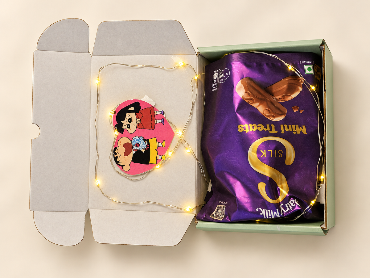 Jewellery Chocolates (silk mini treats) — With Box open presentation with Dairy Milk Silk Mini Treats