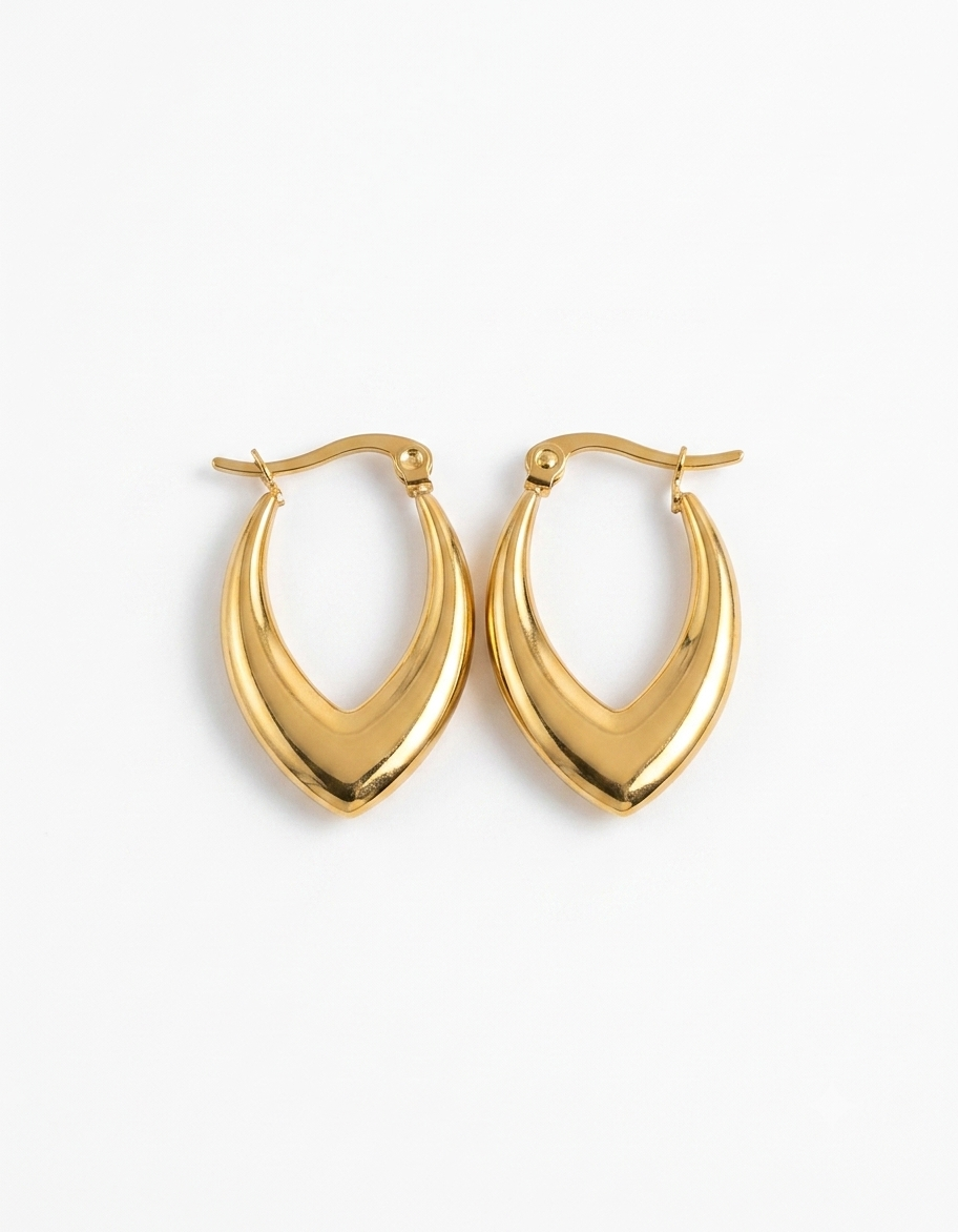 Anti-tarnish Teardrop Hoop Earrings