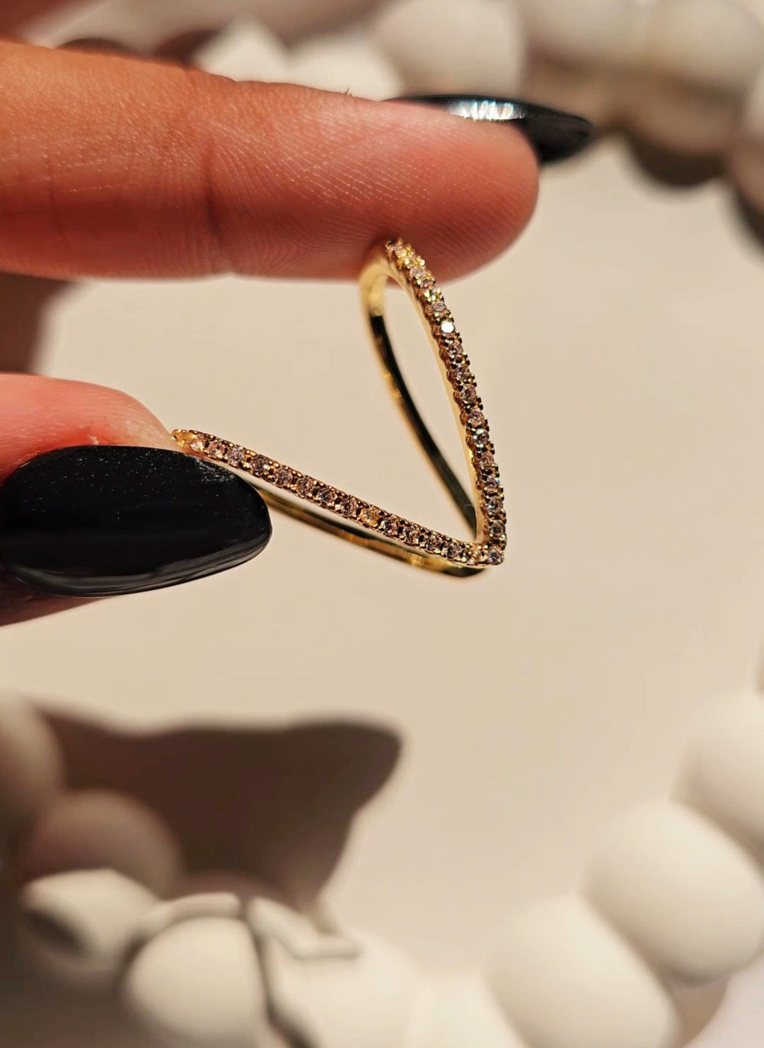 Anti-tarnish V-Shaped Finger Ring
