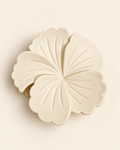 Satin Flower Hair Claw Clip — Ivory