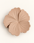 Satin Flower Hair Claw Clip — Nude