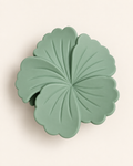 Satin Flower Hair Claw Clip — Sage Green