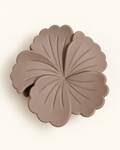 Satin Flower Hair Claw Clip — Taupe